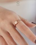  Nhẫn signet nam nữ bạc & vàng 18k - GNN25050166 | Gix Jewel 