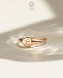  Nhẫn signet nam nữ bạc & vàng 18k - GNN25050166 | Gix Jewel 