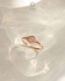  Nhẫn signet nam nữ bạc & vàng 18k - GNN25050166 | Gix Jewel 