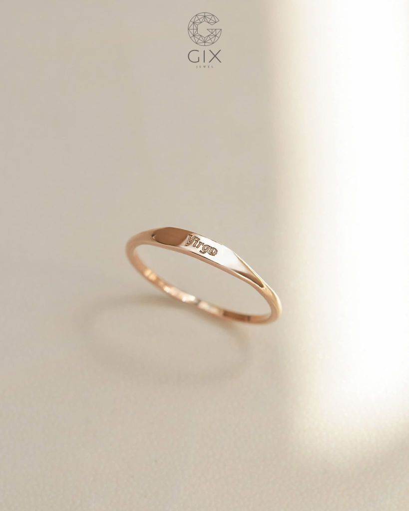  Nhẫn signet nam nữ bạc & vàng 18k - GNN25050162 | Gix Jewel 