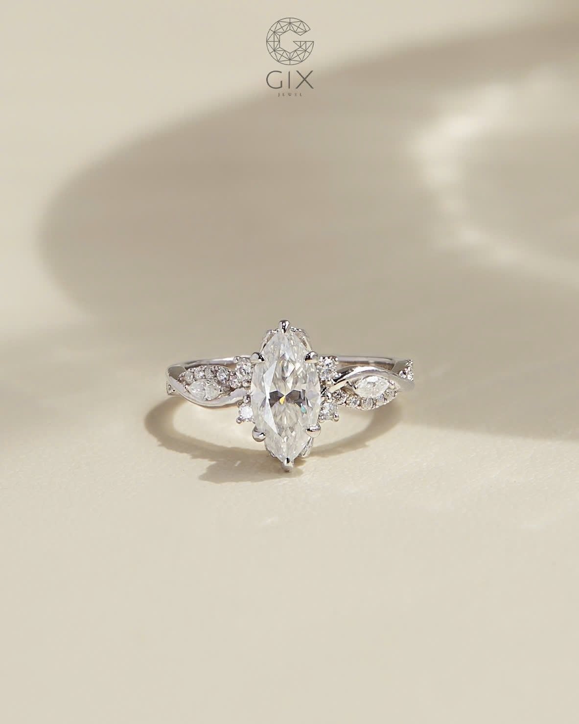  Nhẫn cầu hôn Diamond Marquise - GCH25050166 | Gix Jewel 