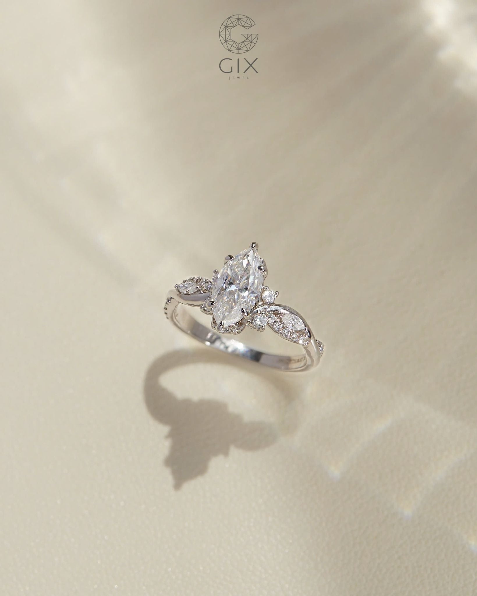 Nhẫn cầu hôn Diamond Marquise - GCH25050166 | Gix Jewel 