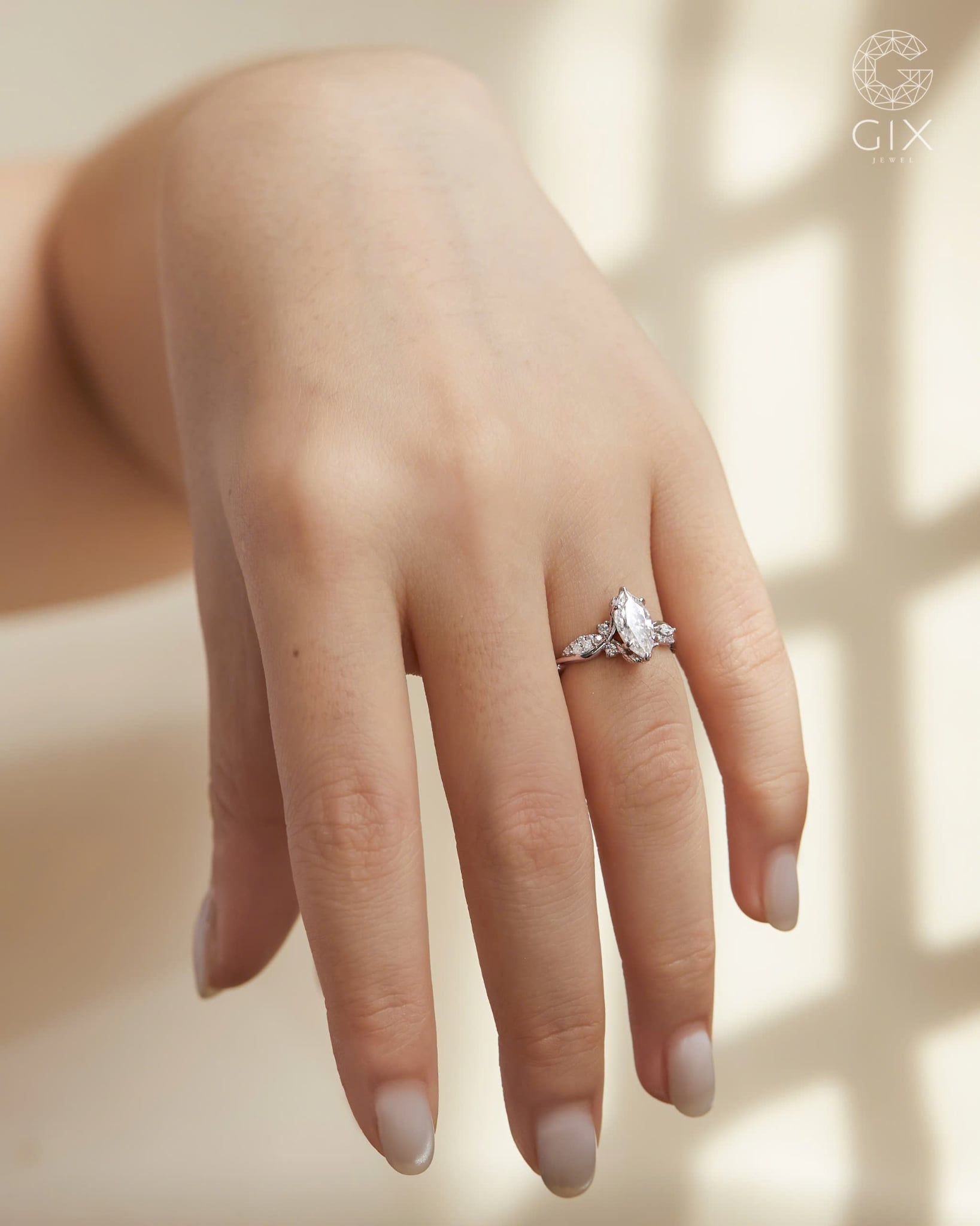  Nhẫn cầu hôn Diamond Marquise - GCH25050166 | Gix Jewel 