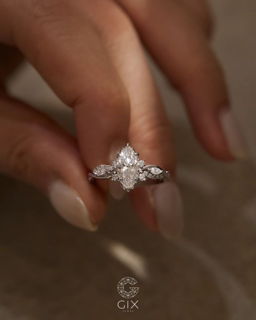  Nhẫn cầu hôn Diamond Marquise - GCH25050166 | Gix Jewel 