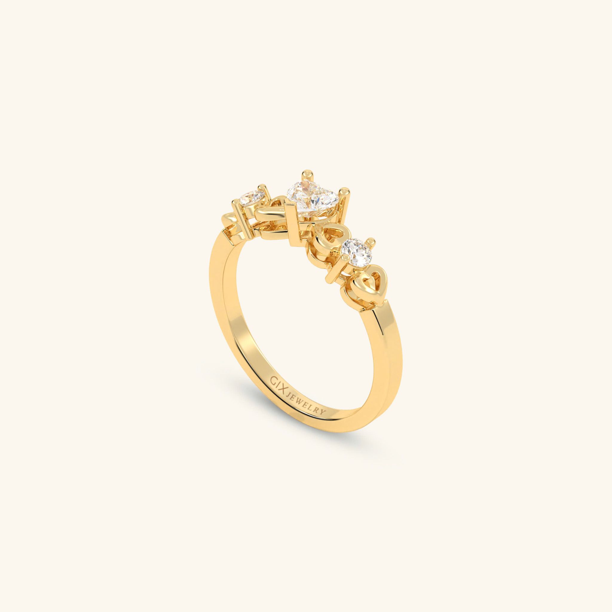  Nhẫn cầu hôn vàng 14k Trilogy Love | Gix Jewel 