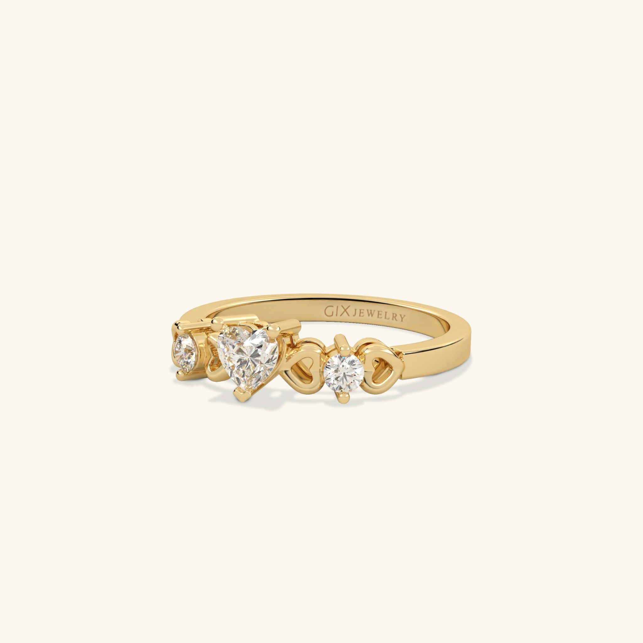  Nhẫn cầu hôn vàng 14k Trilogy Love | Gix Jewel 