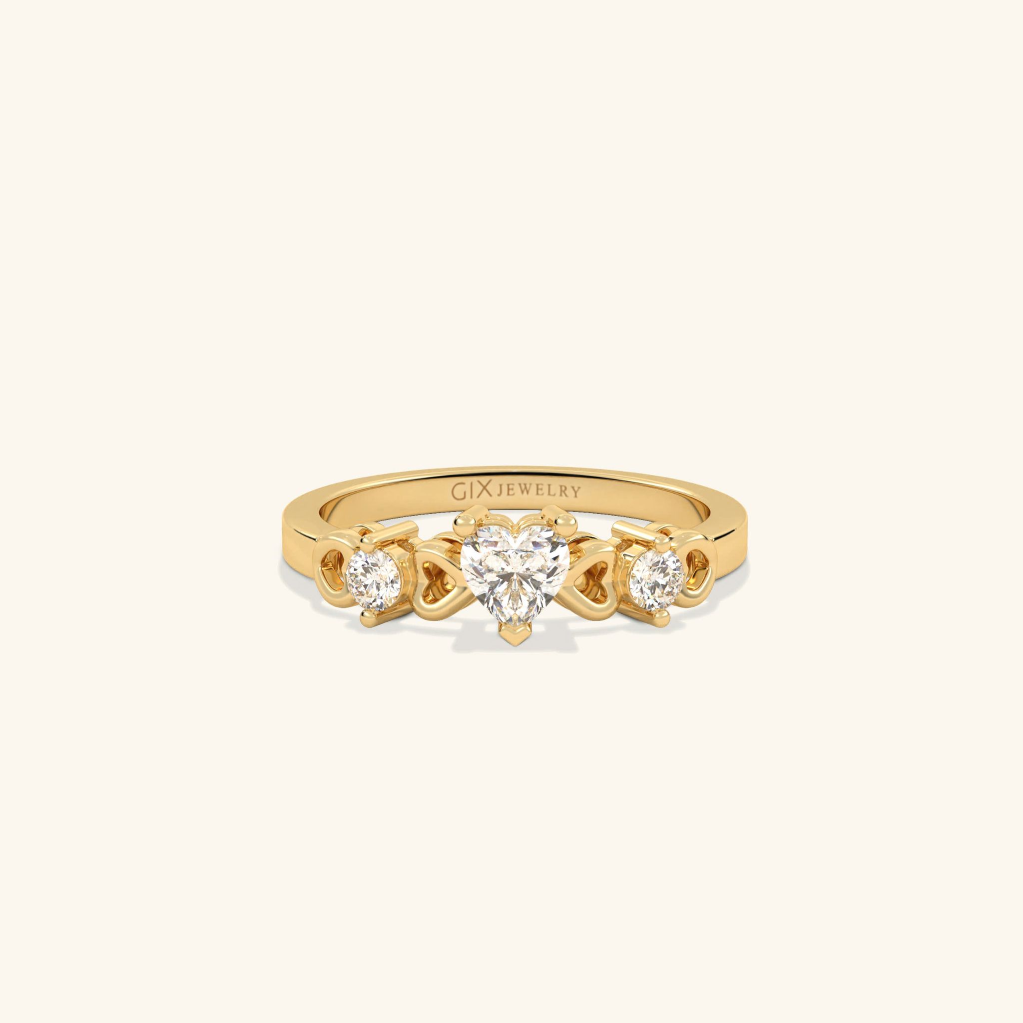  Nhẫn cầu hôn vàng 14k Trilogy Love | Gix Jewel 