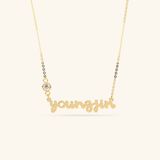  Dây chuyền tên cho nam nữ bạc 925 & vàng tây 18k đính đá birthstone | Gix Jewel 