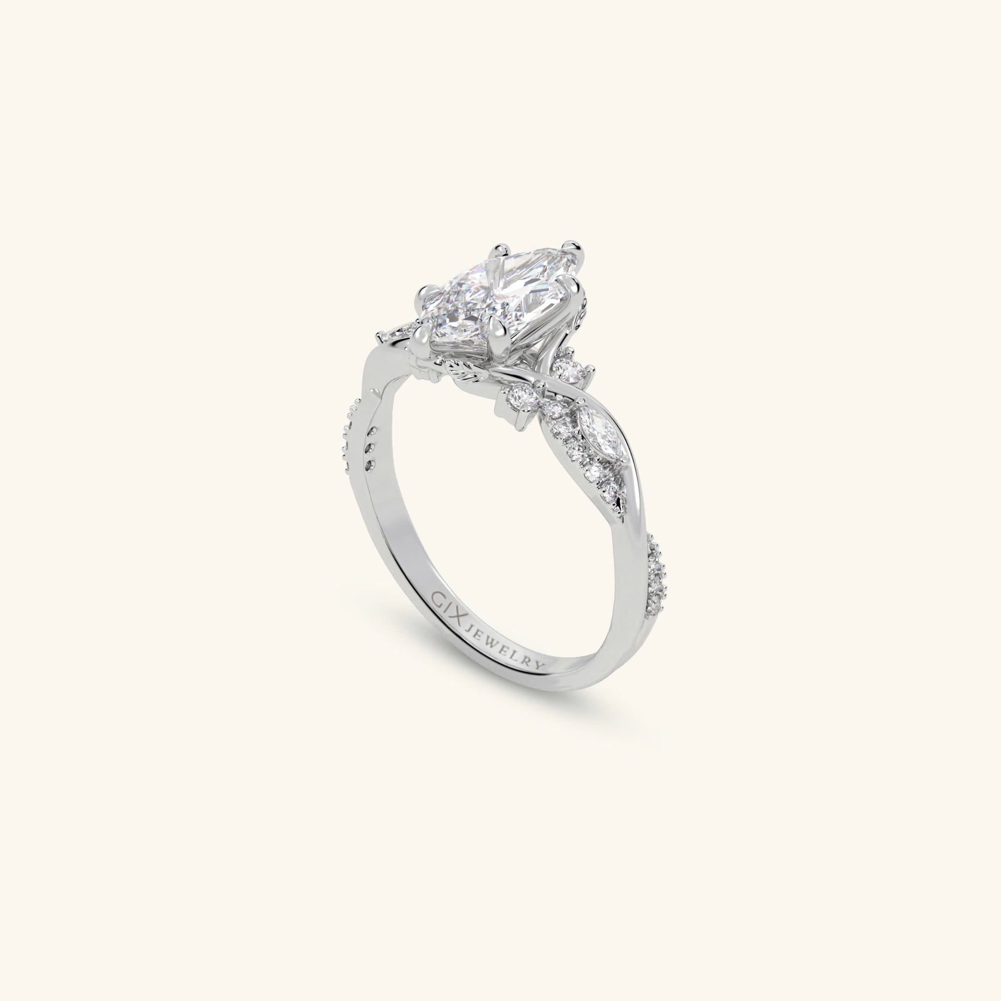  Nhẫn cầu hôn Diamond Marquise - GCH25050166 | Gix Jewel 
