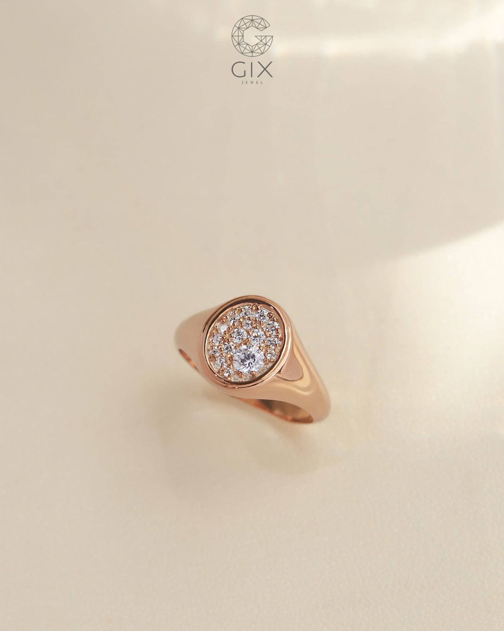  Nhẫn signet nam nữ bạc & vàng 18k - GNN25050164 | Gix Jewel 