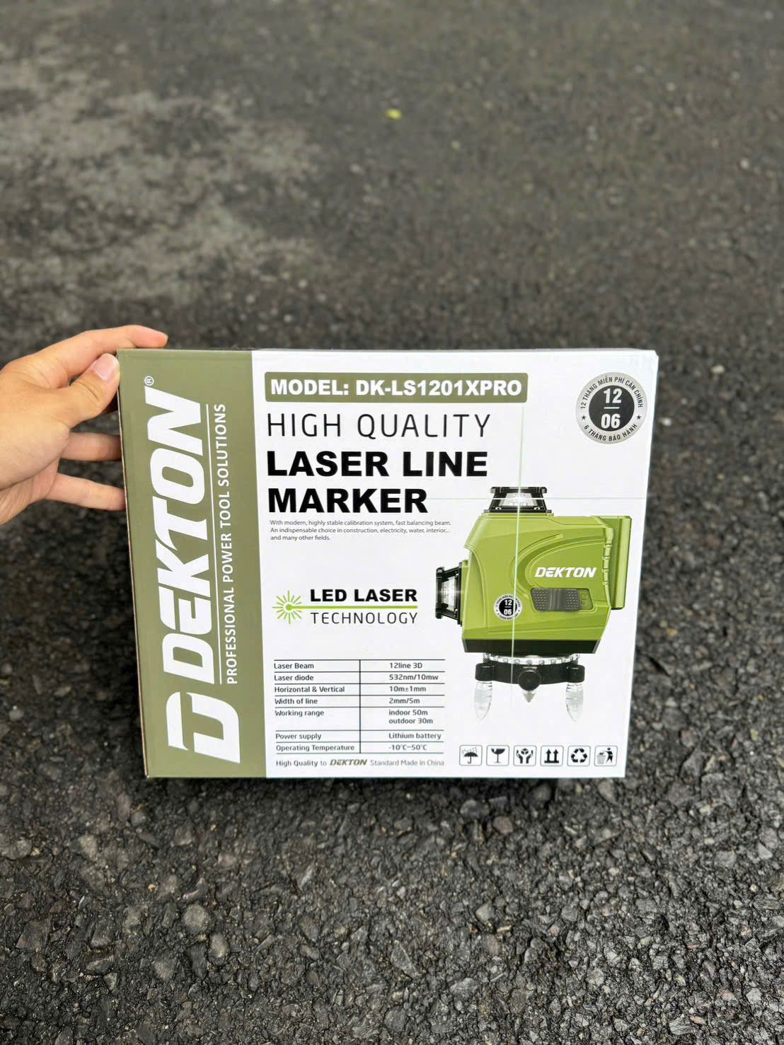  Máy Cân Bằng Laser 12 Tia Dekton DK - LS 1201 XPRO (12 Tia) 