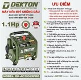  Máy Nén Khí Không Dầu Dekton DK - AC 2906 XPRO 