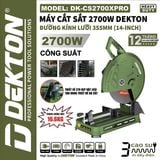  Máy Cắt Sắt Dekton DK - CS 2700 XPRO & XPROMAX 