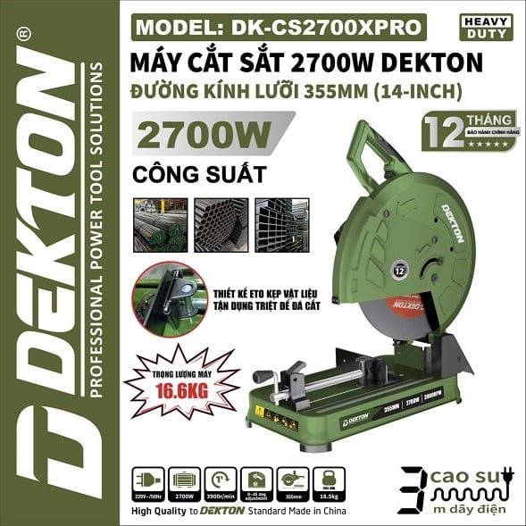  Máy Cắt Sắt Dekton DK - CS 2700 XPRO & XPROMAX 
