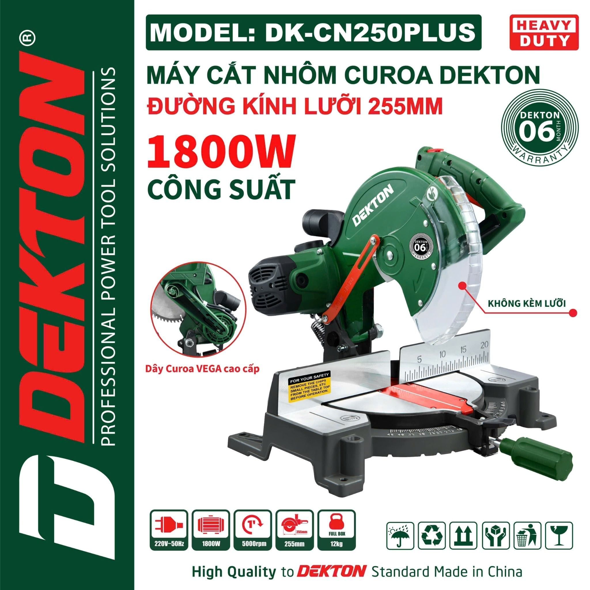  (LIÊN HỆ) Máy cắt nhôm DEKTON DK - CN250PLUS 