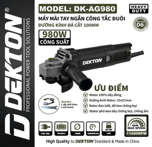  Máy mài cầm tay DEKTON DK - AG 980 