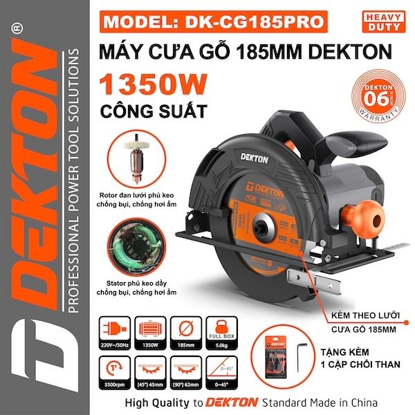  Máy cưa gỗ DEKTON DK - CG 185 PRO 