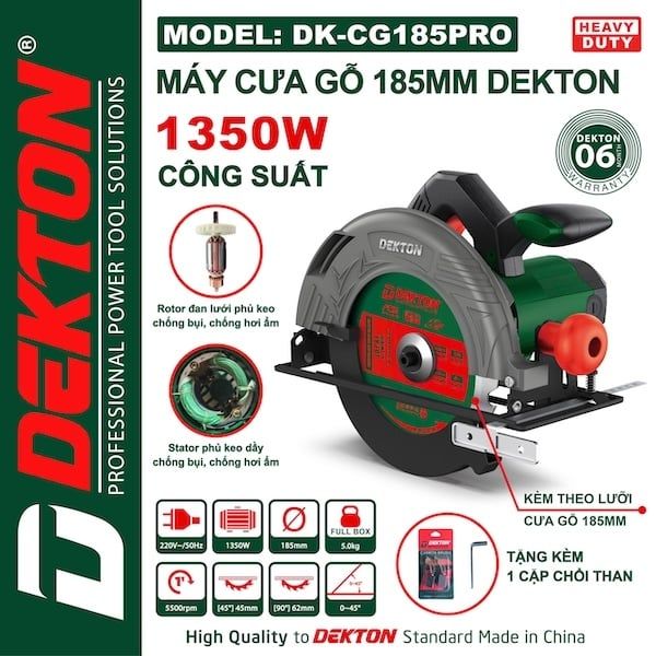  Máy cưa gỗ DEKTON DK - CG 185 PRO 