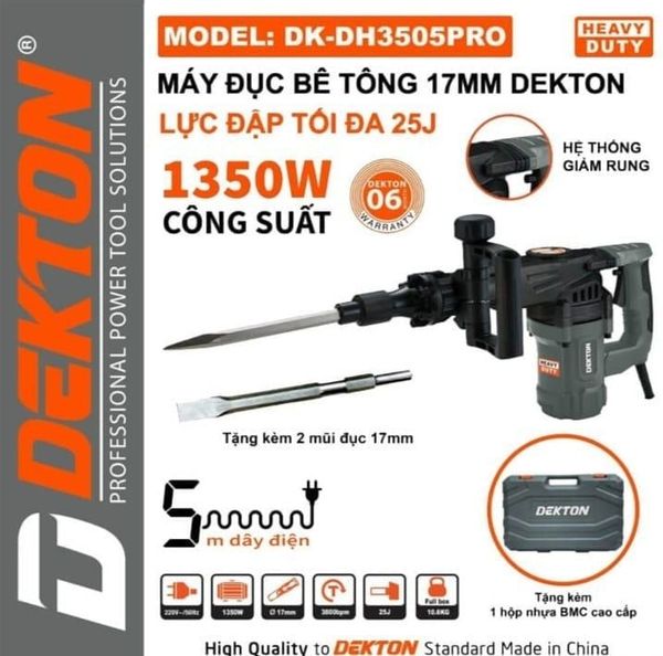  Máy đục bê tông Dekton DK - DH3505PRO 