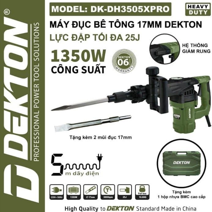  Máy đục bê tông Dekton DK - DH3505PRO / DK - DH3505XPRO 