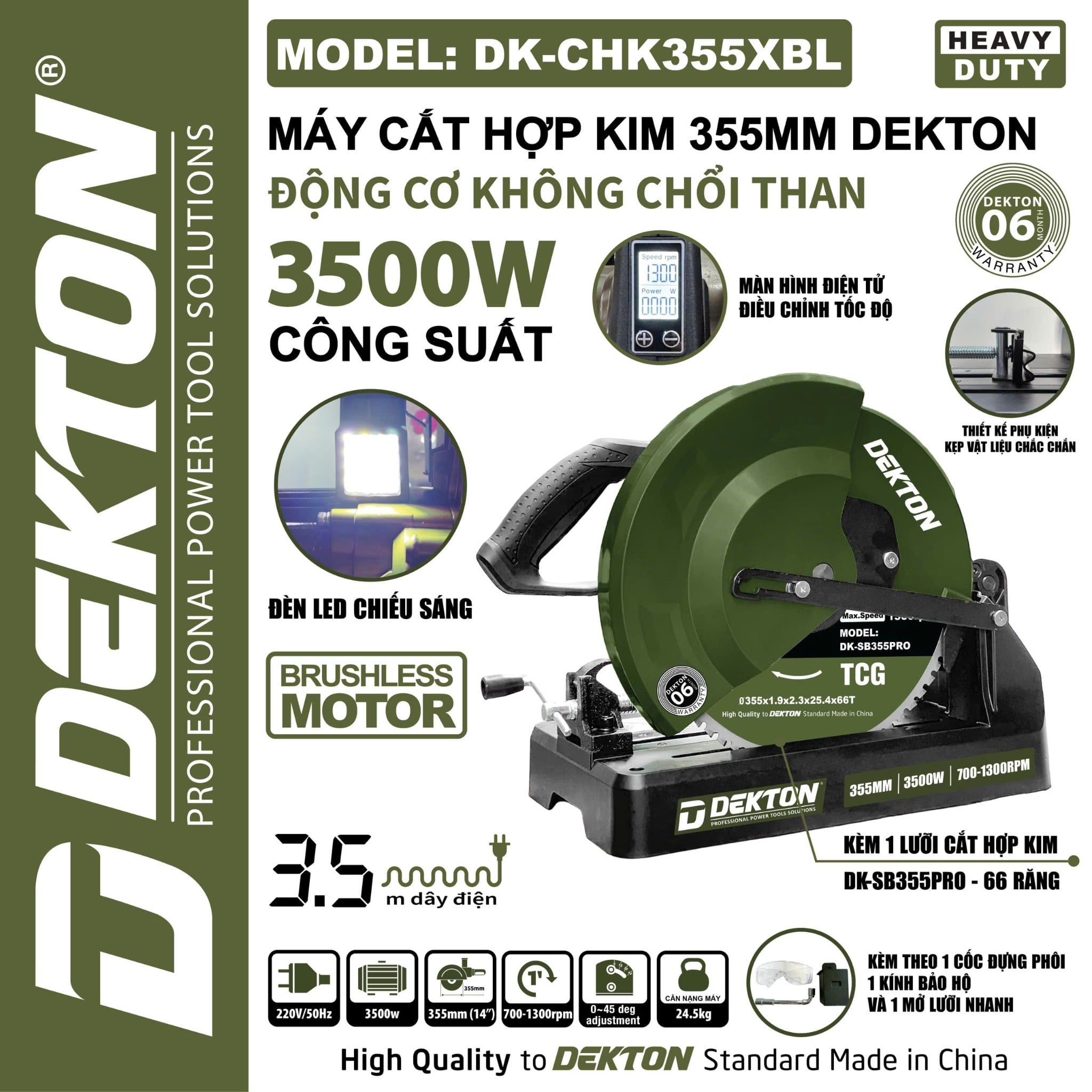  Máy cắt hợp kim DEKTON DK - CHK355XBL 