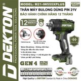  Máy siết bulong dùng pin DEKTON M21 - IW555XPLUS 