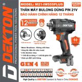  Máy siết bulong dùng pin DEKTON M21 - IW555XPLUS 