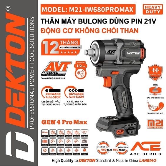  Máy siết bu lông Dekton M21 - IW 680 PROMAX 