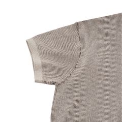 HOODED KNIT TEE / DUNE