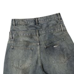 DOUBLE-WAISTED BAGGY JEANS / BLUEROCK