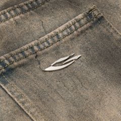 DOUBLE-WAISTED BAGGY JEANS / MOONROCK