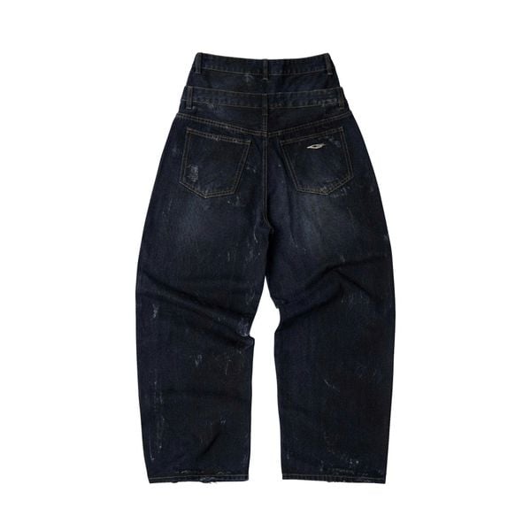  DOUBLE-WAISTED BAGGY JEANS / COALROCK 