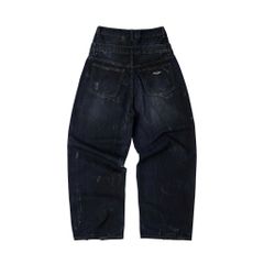 DOUBLE-WAISTED BAGGY JEANS / COALROCK