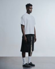 HALF-ZIP KNIT TEE / WHITE