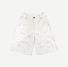 DISTRESSED SHORTS / WHITE