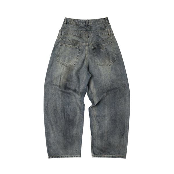  DOUBLE-WAISTED BAGGY JEANS / BLUEROCK 