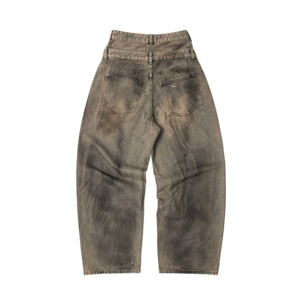  DOUBLE-WAISTED BAGGY JEANS / MOONROCK 