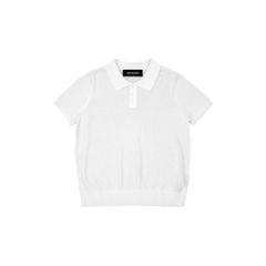 POLO KNIT TEE / WHITE