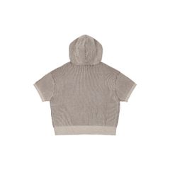 HOODED KNIT TEE / DUNE