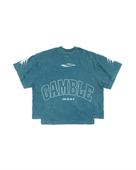 STITCHED TEE / TEAL