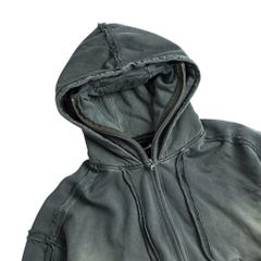 DOUBLE HOOD ZIP HOODIE / MOSS