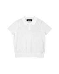 POLO KNIT TEE / WHITE
