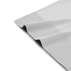 HALF-ZIP KNIT TEE / SMOKE