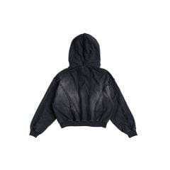 DOUBLE HOOD ZIP HOODIE / CHARCOAL