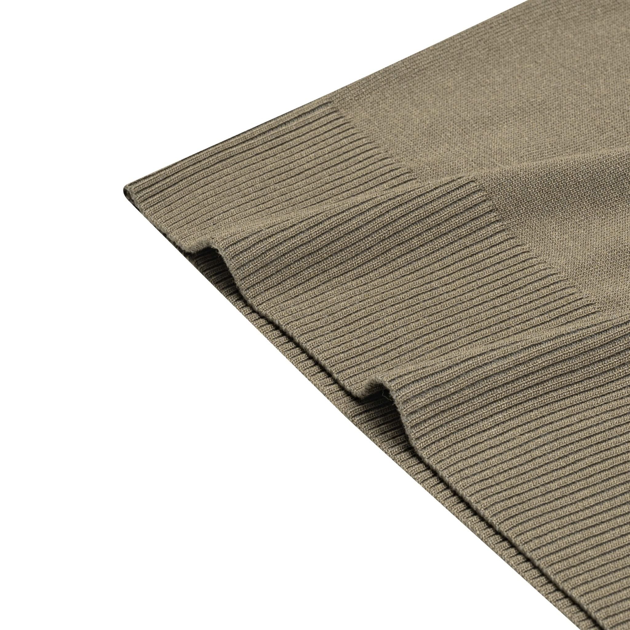 HALF-ZIP KNIT TEE / MUD