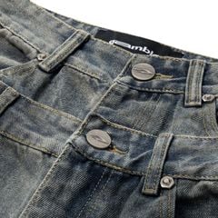 DOUBLE-WAISTED BAGGY JEANS / BLUEROCK