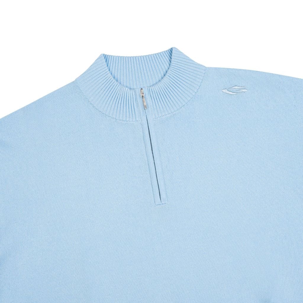 HALF-ZIP KNIT TEE / ICY