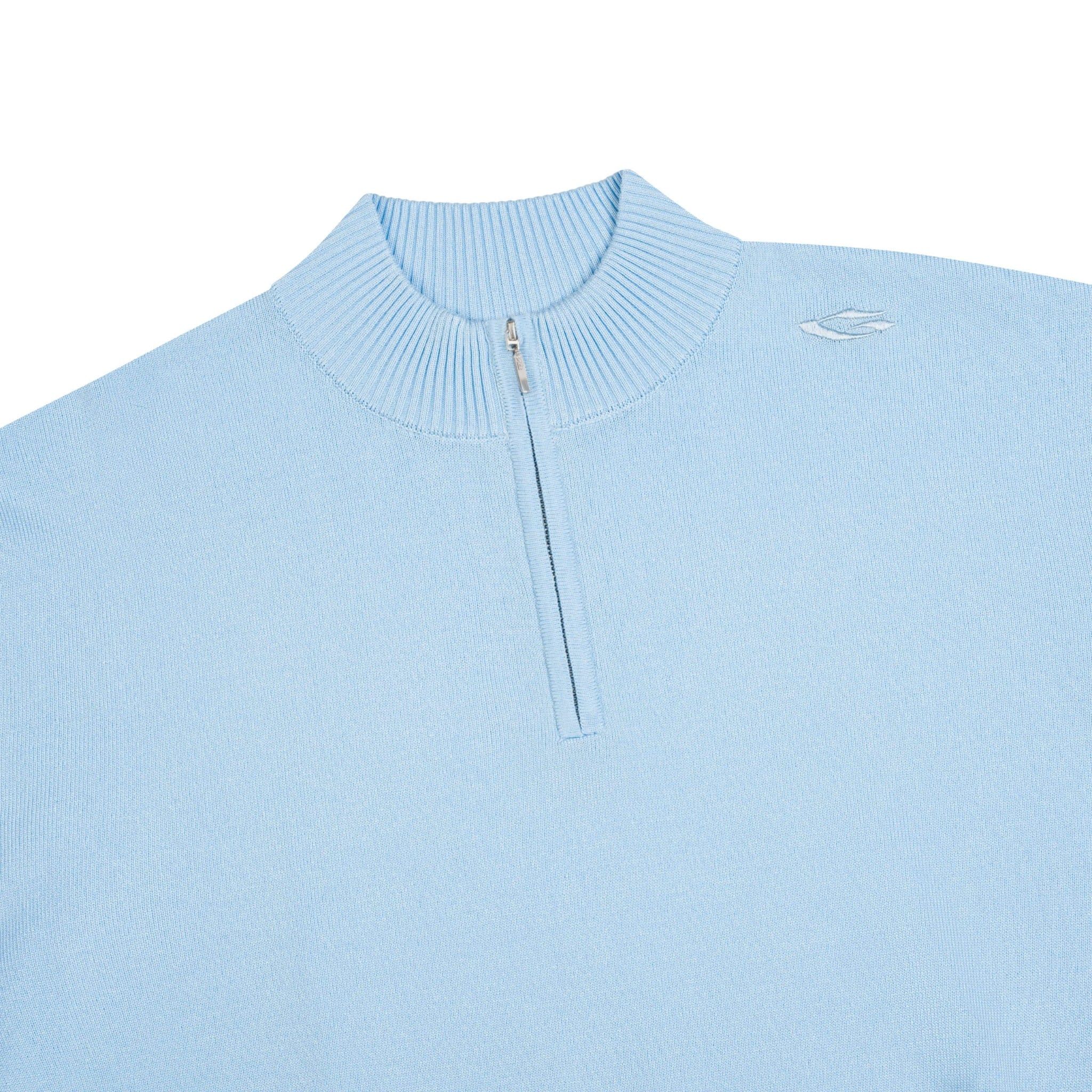 HALF-ZIP KNIT TEE / ICY