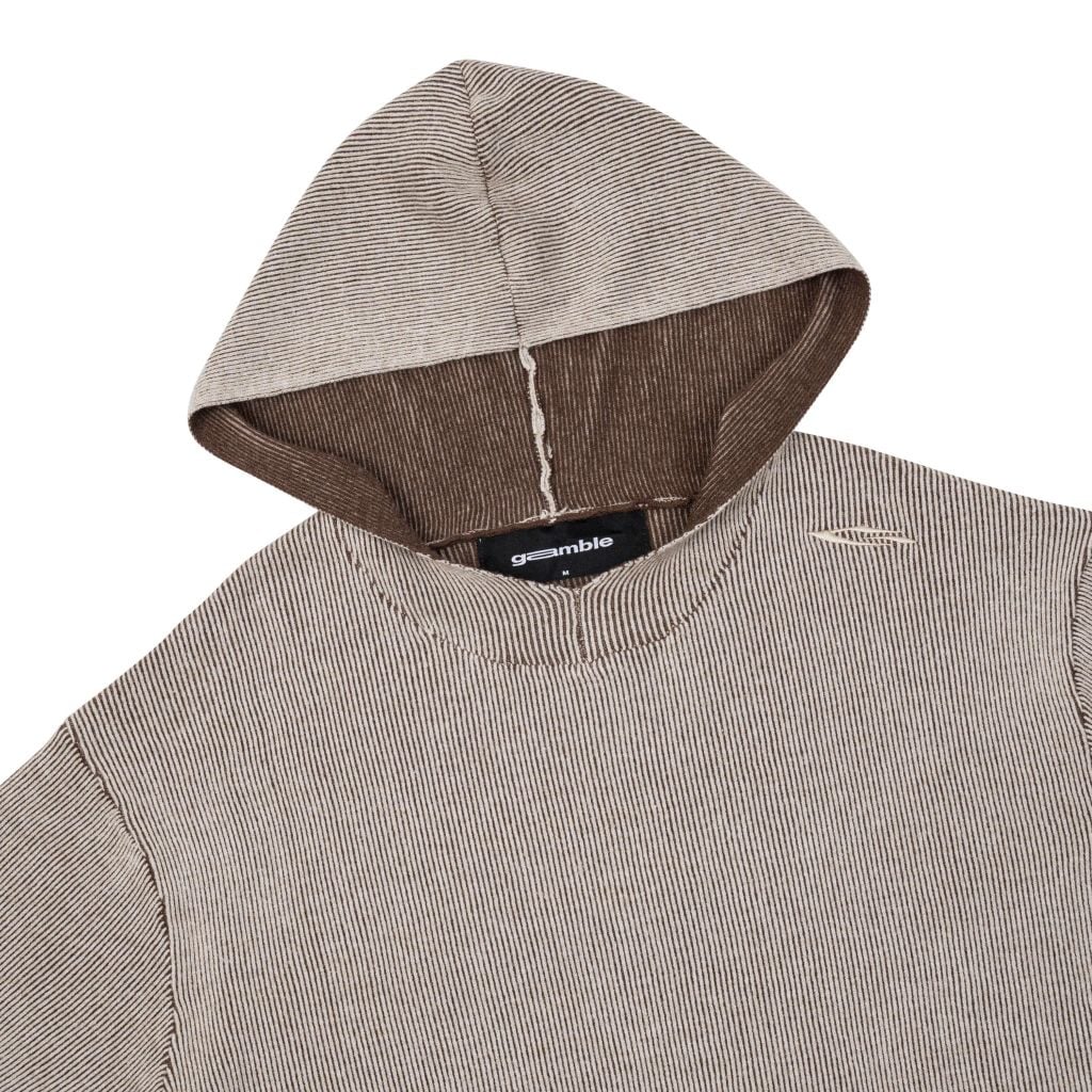 HOODED KNIT TEE / DUNE