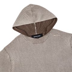 HOODED KNIT TEE / DUNE